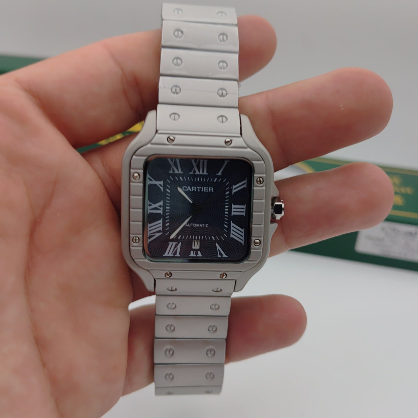 ⌚ ساعة رجالية بتصميم كلاسيكي وأنيق – شكل مربع – متوفرة بثلاثة ألوان