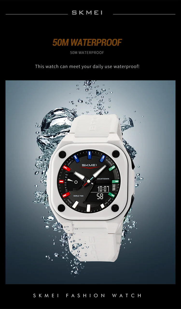 Montre Skmei Originale – Design élégant et heure mondiale pour les passionnés de précision ⌚💎
