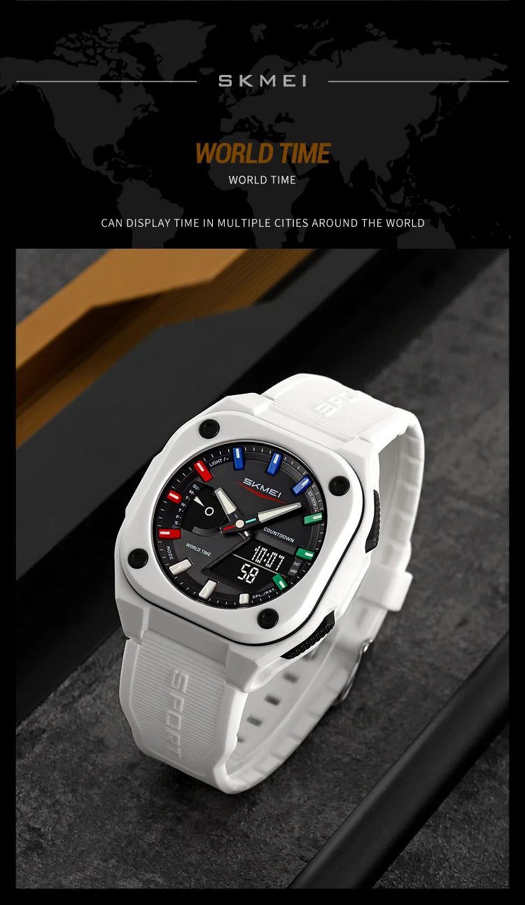 Montre Skmei Originale – Design élégant et heure mondiale pour les passionnés de précision ⌚💎