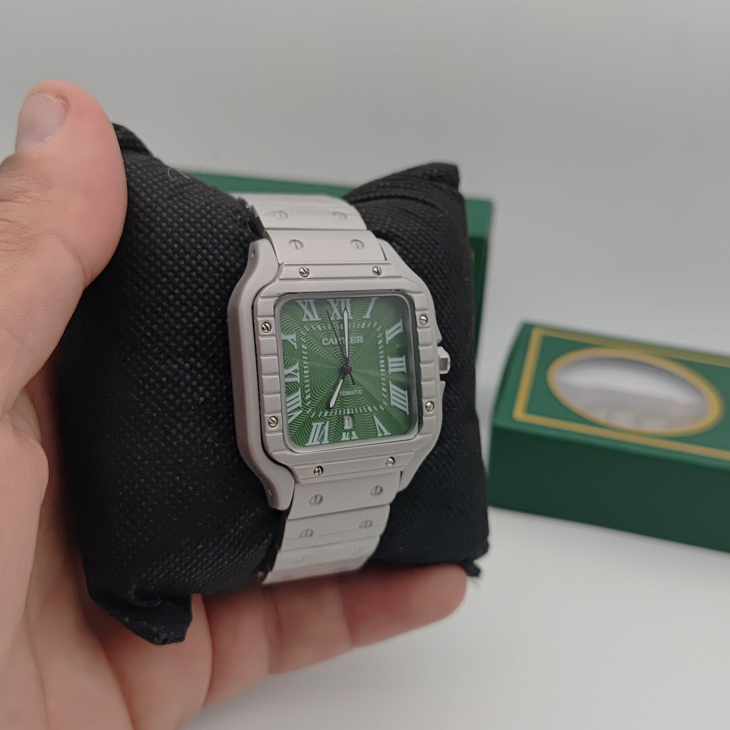 ⌚ ساعة رجالية بتصميم كلاسيكي وأنيق – شكل مربع – متوفرة بثلاثة ألوان