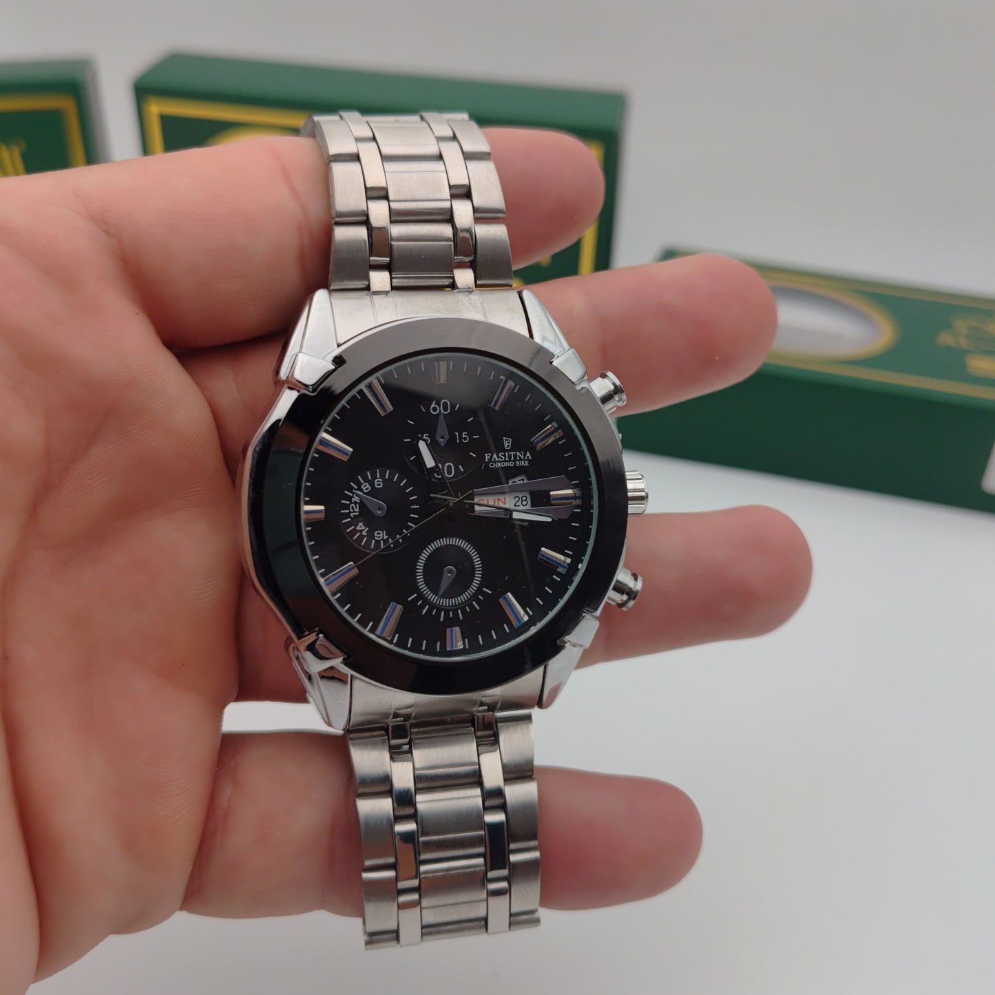 🕒 ساعة رجالية FASITNA™️ كرونوغراف فاخرة – أناقة لا مثيل لها بسعر 2,350 د.ج